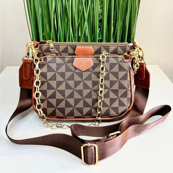 NWT Crossbody Bag Set canvas 2 in 1 - Picture 5 of 13